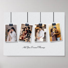 Entwerfen Sie Ihre eigene Fotocollage mit 4 Fotos Poster
