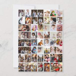 Entwerfen Sie Ihre eigene Fotocollage mit 50 Fotos Feiertagskarte