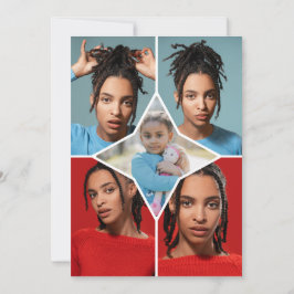 Entwerfen Sie Ihre eigene Fotocollage mit 5 Fotos Dankeskarte