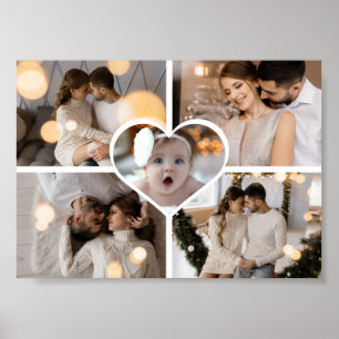 Entwerfen Sie Ihre eigene Fotocollage mit 5 Fotos Poster
