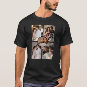Entwerfen Sie Ihre eigene Fotocollage mit 5 Fotos T-Shirt