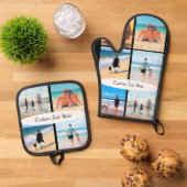 Entwerfen Sie Ihre eigene FotoCollage und Ihren ei Ofenhandschuh & Topflappen-Set (Oben Unten)