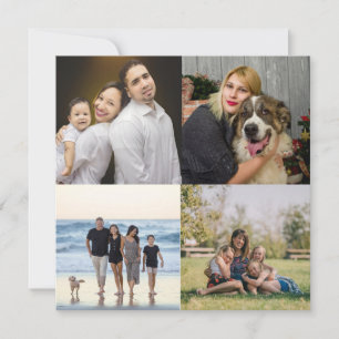 Entwerfen Sie Ihre eigene Fotokollektion mit 4 Fam Feiertagskarte
