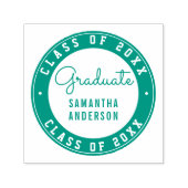 Entwerfen Sie Ihre eigene Green Round Abschluss Ty Permastempel (Design)