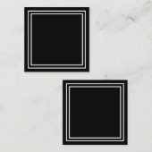 Entwerfen Sie Ihre eigene Grenze Solid Black Quadratische Visitenkarte (Vorne/Hinten)