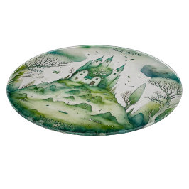 Entwerfen Sie Ihre eigene grüne Fantasy Castle Lan Schneidebrett