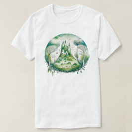 Entwerfen Sie Ihre eigene grüne Fantasy Castle Lan T-Shirt