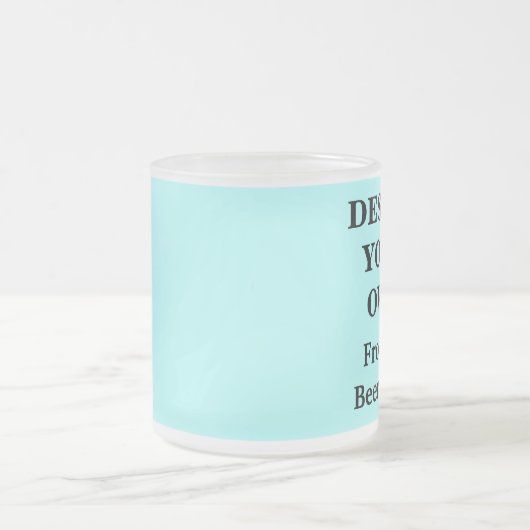 Entwerfen Sie Ihre eigene hellblaue Bier-Tasse - Mattglastasse (Mittel)