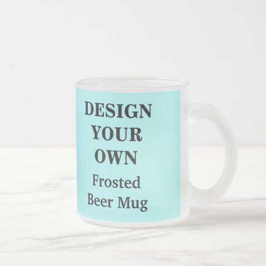 Entwerfen Sie Ihre eigene hellblaue Bier-Tasse - Mattglastasse (Rechts)