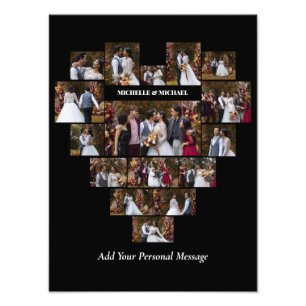 Entwerfen Sie Ihre eigene herzförmige Fotocollage Fotodruck