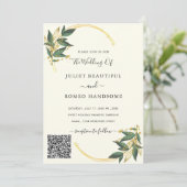 Entwerfen Sie Ihre eigene Hochzeitseinladung mit Q (Stehend Vorderseite)