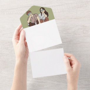 Entwerfen Sie Ihre eigene Hochzeitsfeier All In One Einladung