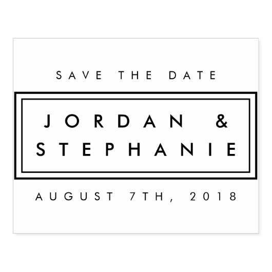 Entwerfen Sie Ihre eigene klare, stilvolle Moderne Gummistempel (Prägung)