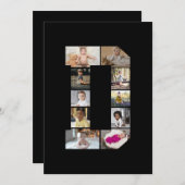 Entwerfen Sie Ihre eigene Letter-D-FotoCollage Ankündigung (Vorne/Hinten)