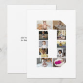 Entwerfen Sie Ihre eigene Letter-D-FotoCollage Dankeskarte (Vorne/Hinten)