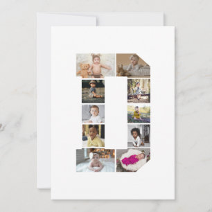 Entwerfen Sie Ihre eigene Letter-D-FotoCollage Dankeskarte