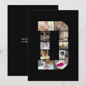 Entwerfen Sie Ihre eigene Letter-D-FotoCollage Dankeskarte (Vorne/Hinten)