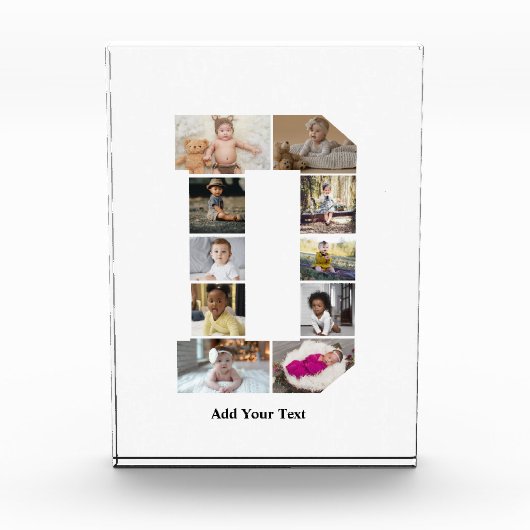 Entwerfen Sie Ihre eigene Letter-D-FotoCollage Fotoblock (Vorderseite)