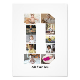 Entwerfen Sie Ihre eigene Letter-D-FotoCollage Fotodruck