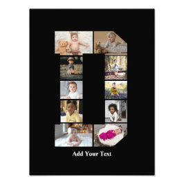Entwerfen Sie Ihre eigene Letter-D-FotoCollage Fotodruck
