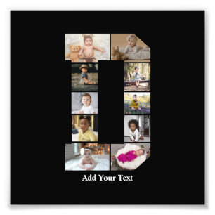 Entwerfen Sie Ihre eigene Letter-D-FotoCollage Fotodruck