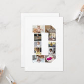 Entwerfen Sie Ihre eigene Letter-D-FotoCollage Karte (Vorderseite/Rückseite Beispiel)