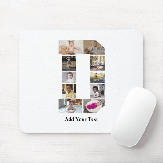 Entwerfen Sie Ihre eigene Letter-D-FotoCollage Mousepad (Mit Mouse)