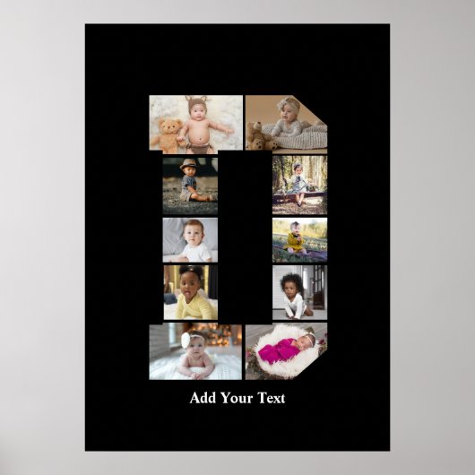 Entwerfen Sie Ihre eigene Letter-D-FotoCollage Poster (Vorne)