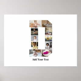 Entwerfen Sie Ihre eigene Letter-D-FotoCollage Poster