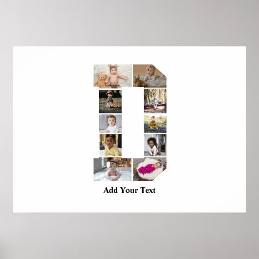 Entwerfen Sie Ihre eigene Letter-D-FotoCollage Poster (Vorne)