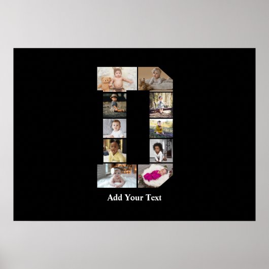 Entwerfen Sie Ihre eigene Letter-D-FotoCollage Poster (Vorne)