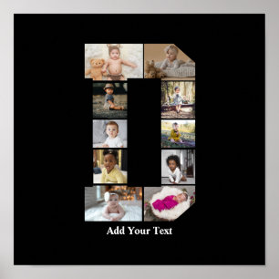 Entwerfen Sie Ihre eigene Letter-D-FotoCollage Poster