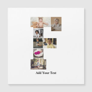 Entwerfen Sie Ihre eigene Letter F Foto-Collage Magnetkarte