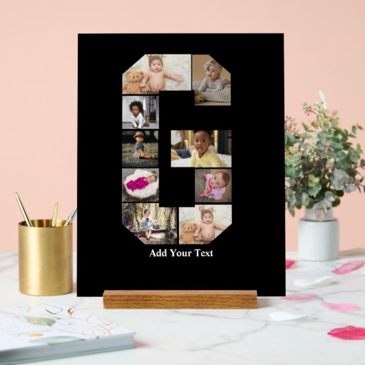 Entwerfen Sie Ihre eigene Letter-G-FotoCollage Acrylschild (Hochzeit)