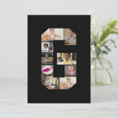 Entwerfen Sie Ihre eigene Letter-G-FotoCollage Dankeskarte (Stehend Vorderseite)