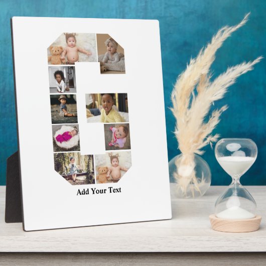 Entwerfen Sie Ihre eigene Letter-G-FotoCollage Fotoplatte (Seite)