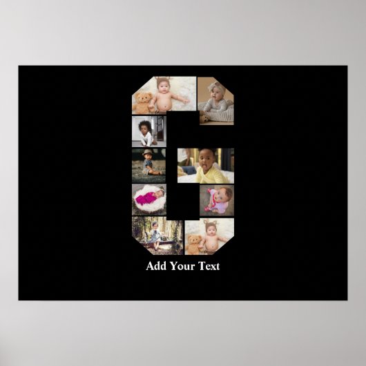 Entwerfen Sie Ihre eigene Letter-G-FotoCollage Poster (Vorne)