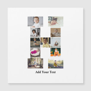 Entwerfen Sie Ihre eigene Letter H Foto-Collage Magnetkarte