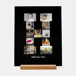 Entwerfen Sie Ihre eigene Letter-H-FotoCollage Acrylschild