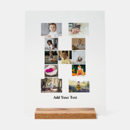 Entwerfen Sie Ihre eigene Letter-H-FotoCollage Acrylschild