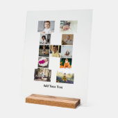 Entwerfen Sie Ihre eigene Letter-H-FotoCollage Acrylschild (Winkel)