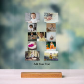 Entwerfen Sie Ihre eigene Letter-H-FotoCollage Acrylschild (Neutral)