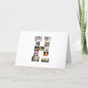 Entwerfen Sie Ihre eigene Letter-H-FotoCollage Ankündigung