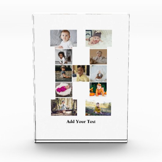 Entwerfen Sie Ihre eigene Letter-H-FotoCollage Fotoblock (Vorderseite)