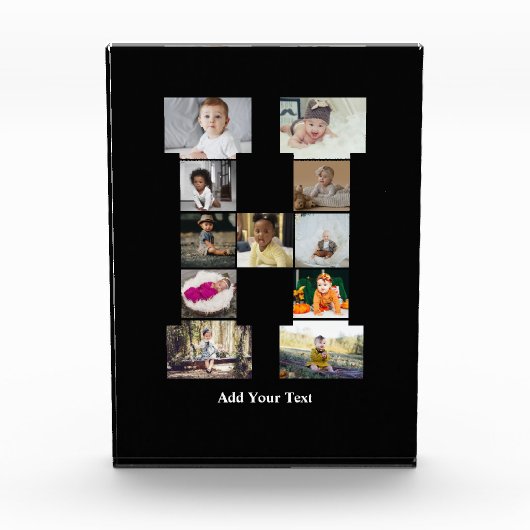 Entwerfen Sie Ihre eigene Letter-H-FotoCollage Fotoblock (Vorderseite)