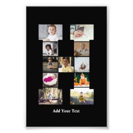 Entwerfen Sie Ihre eigene Letter-H-FotoCollage Fotodruck