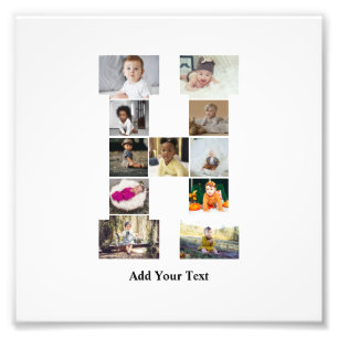 Entwerfen Sie Ihre eigene Letter-H-FotoCollage Fotodruck