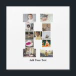 Entwerfen Sie Ihre eigene Letter-H-FotoCollage Magnetkarte<br><div class="desc">Diese Monogramm-Foto-Collage ist ein personalisiertes Design,  das ein fett formatiertes Monogramm (Initialen oder Buchstaben) mit einer Sammlung von Fotos kombiniert,  die in oder um es herum künstlerisch angeordnet sind. Es ist eine stilvolle Art,  Erinnerungen zu präsentieren und gleichzeitig eine einzigartige,  elegante Touch zu Dekoration oder Geschenken hinzuzufügen.</div>