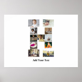 Entwerfen Sie Ihre eigene Letter-H-FotoCollage Poster