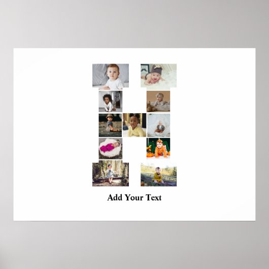 Entwerfen Sie Ihre eigene Letter-H-FotoCollage Poster (Vorne)